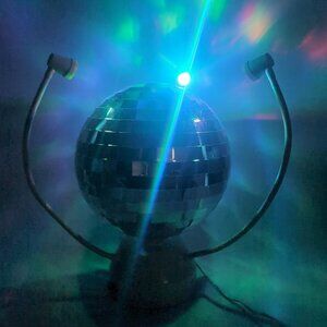 IKEA DANSA Disco Ball Lamp Light Silver Mirror White Color Changing LED Preutz